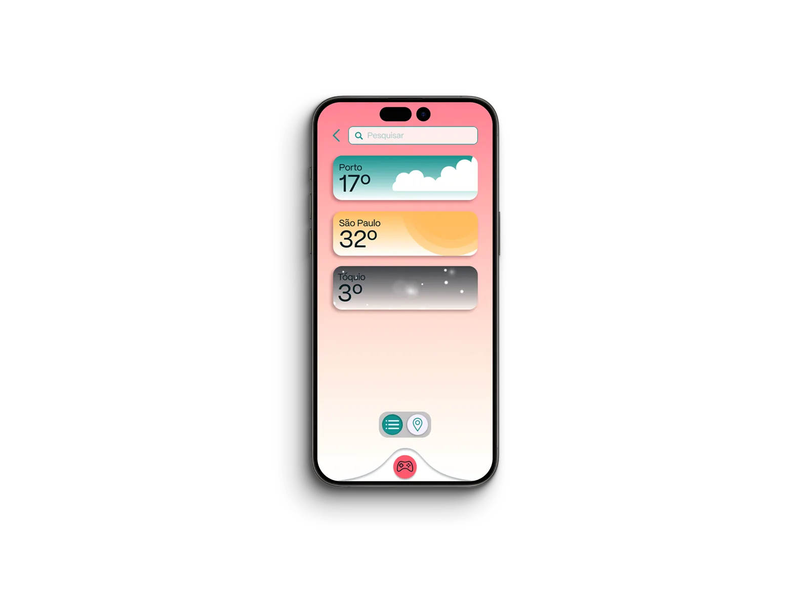 The Weather Place — mockup ecra favoritos.png